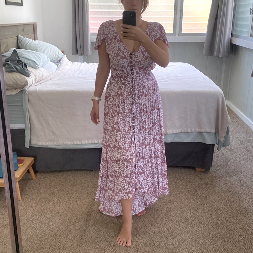 Tiare Hawaii pink floral dress
